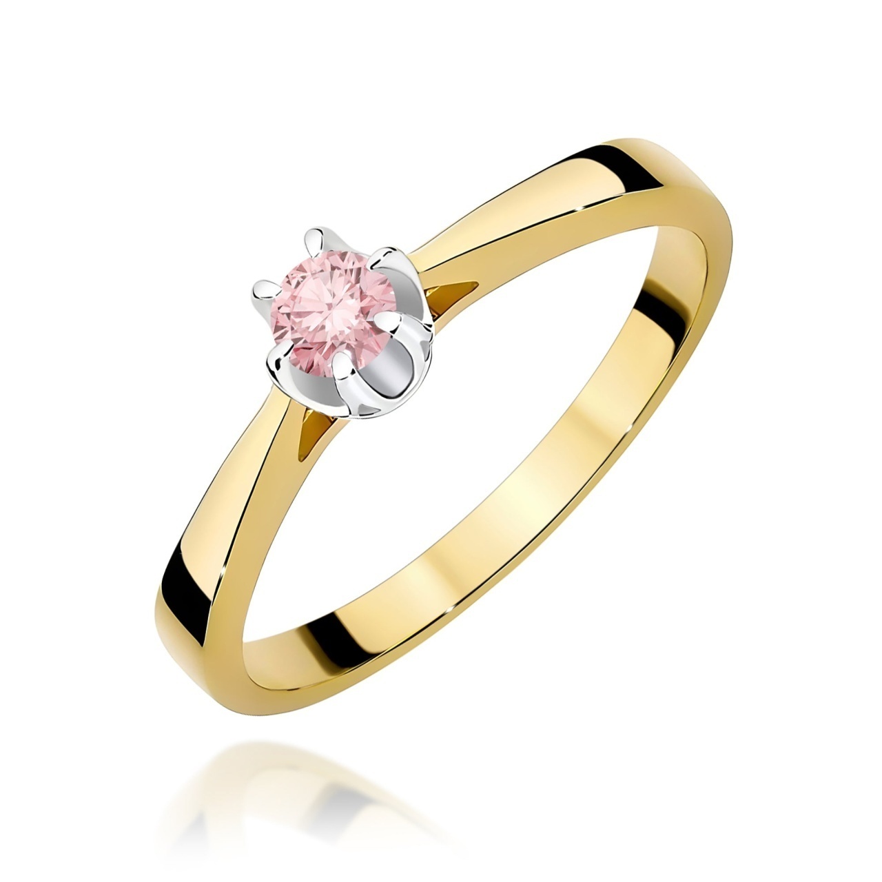 Inel Aur 14K cu Diamant de Laborator 0.12 ct