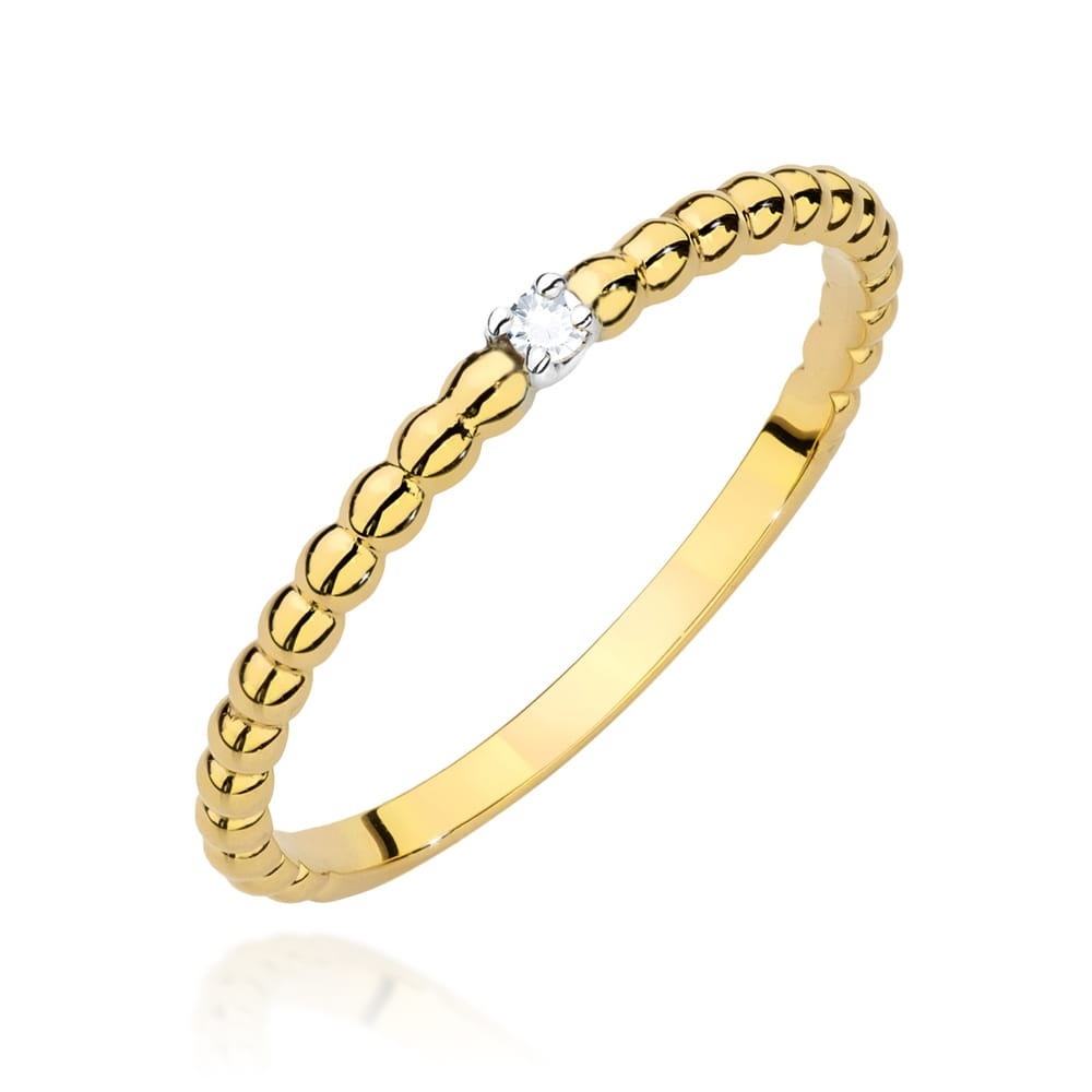 Inel Aur 14K cu Diamant Natural 0.02 ct