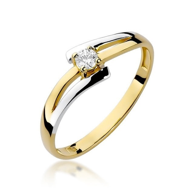 Inel Aur 14K cu Diamant Natural 0.08 ct