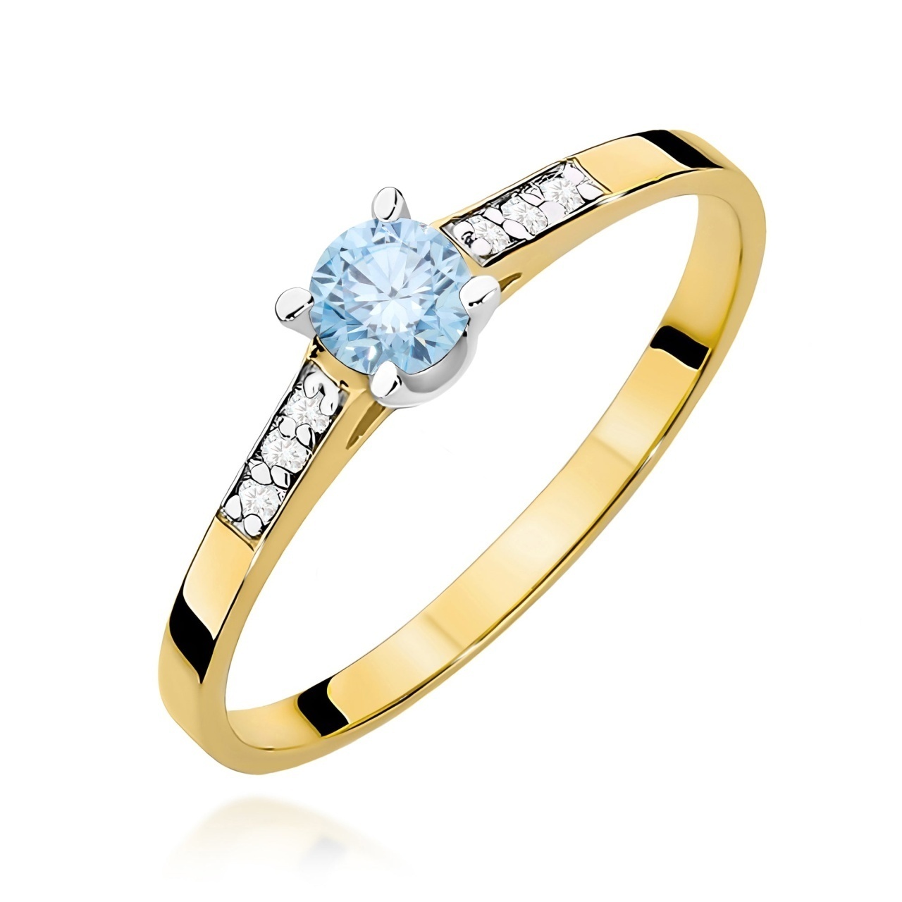 Inel Aur 14K cu Diamante de Laborator 0.21 ct