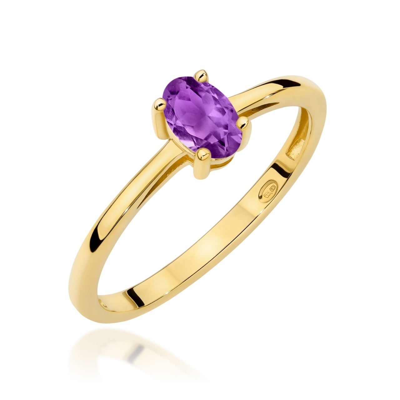Inel Aur 9K cu Ametist 0.40 ct