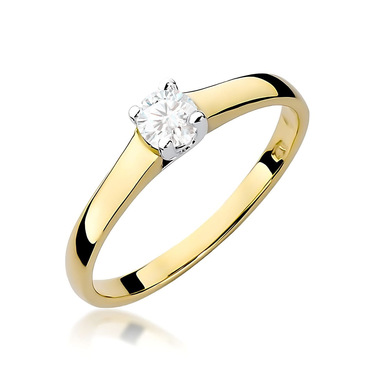 Inel Aur 9K cu Diamant Natural 0.20 ct