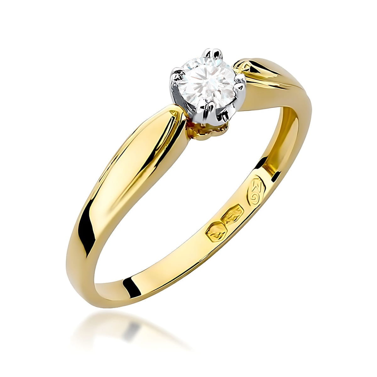 Inel Aur 9K cu Diamant Natural 0.24 ct