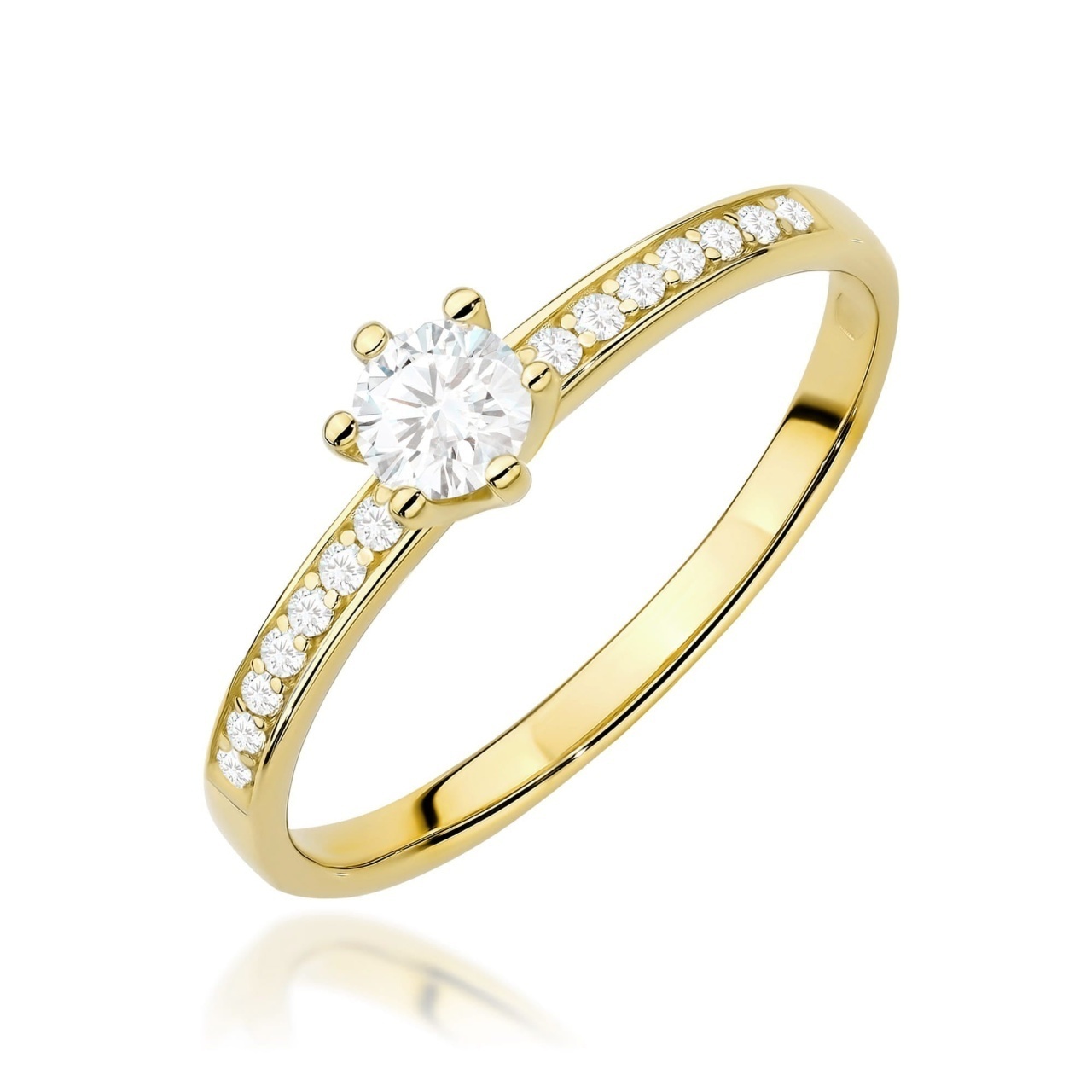 Inel Aur 9K cu Diamante de Laborator 0.37 ct