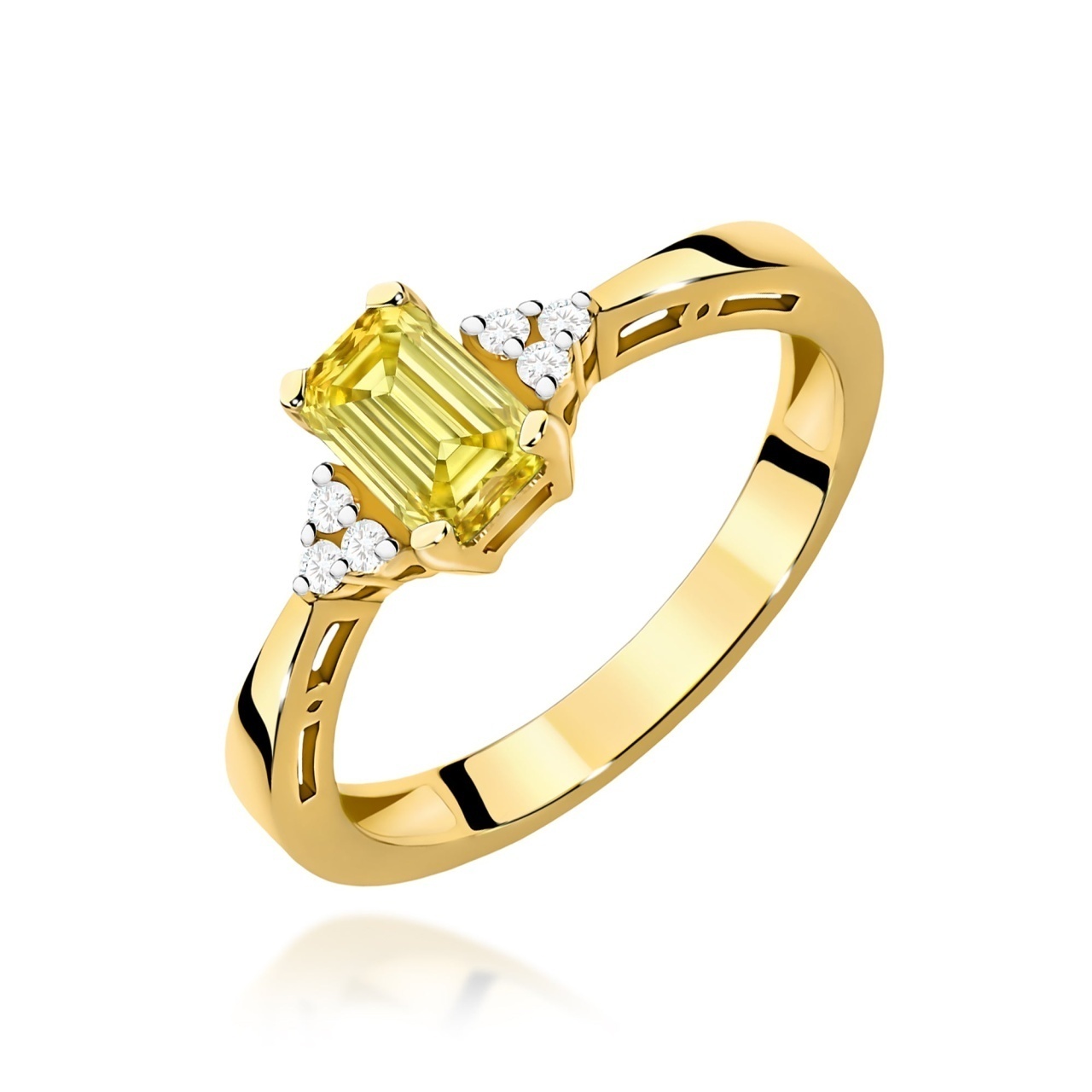 Inel Aur 9K cu Diamante de Laborator 0.53 ct