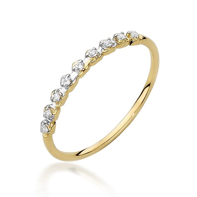 Inel Aur 9K cu Diamante Naturale 0.05 ct