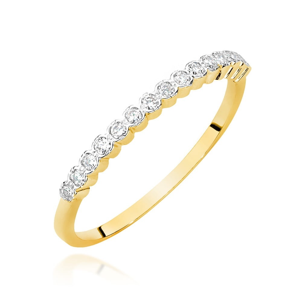 Inel Aur 9K cu Diamante Naturale 0.08 ct
