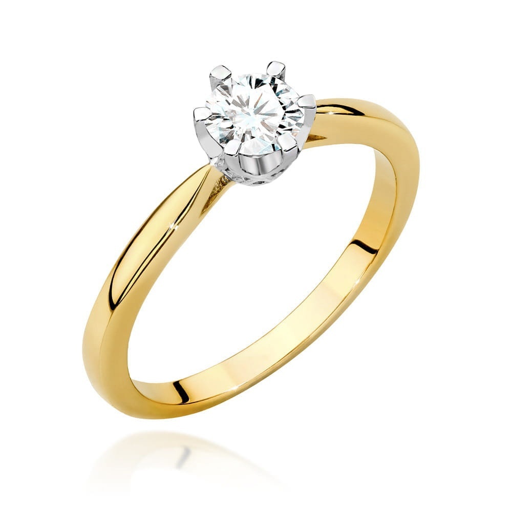 Inel Aur 9K cu Diamante Naturale 0.46 ct