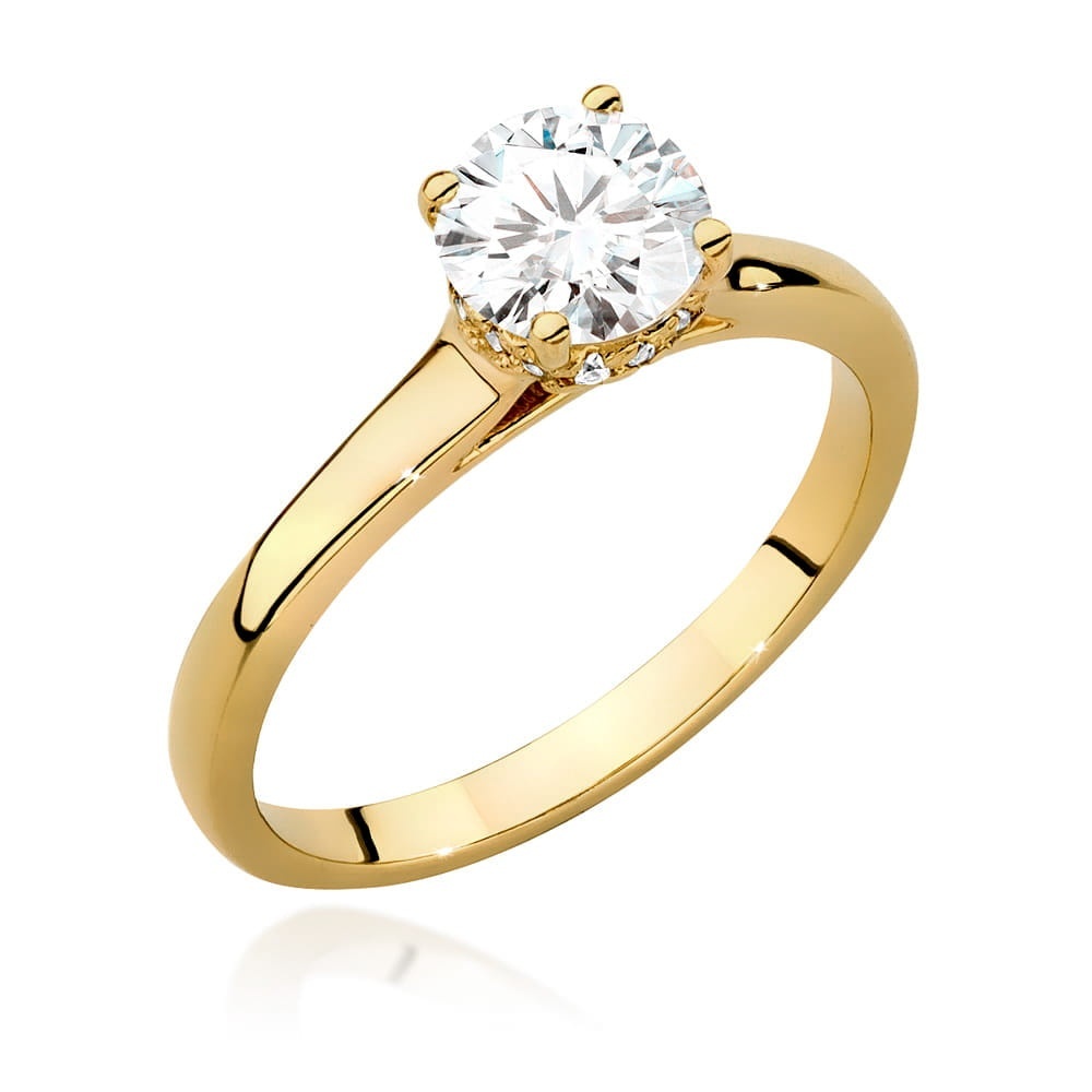 Inel Aur 9K cu Diamante Naturale 0.76 ct