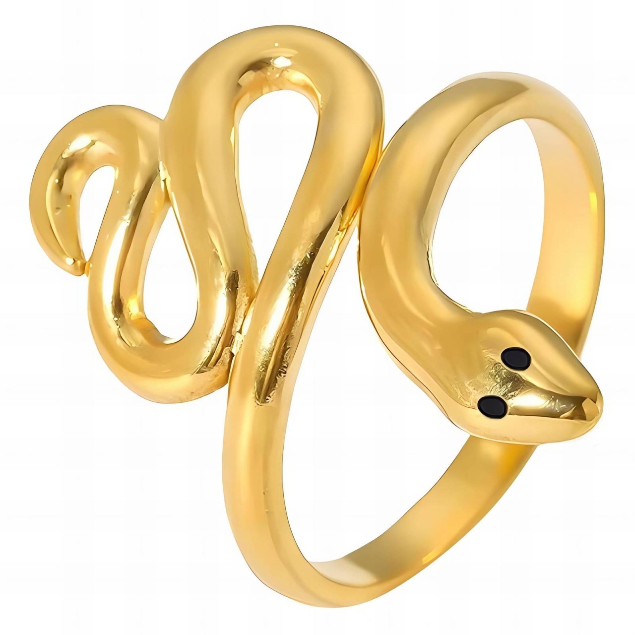Inel reglabil Snake din Inox placat cu AUR 18K