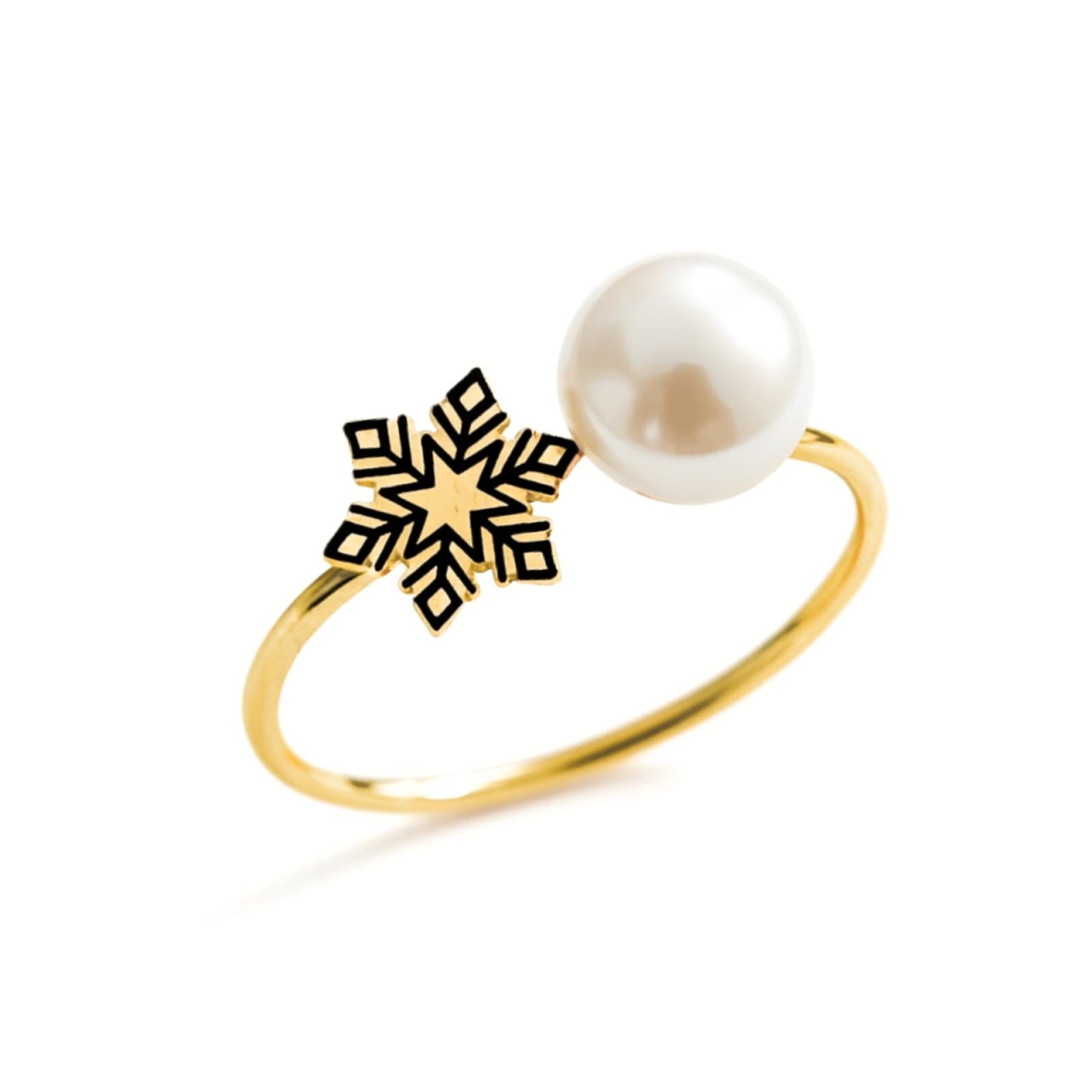 Inel Snow Pearl din AUR 14K și Perla de Cultura
