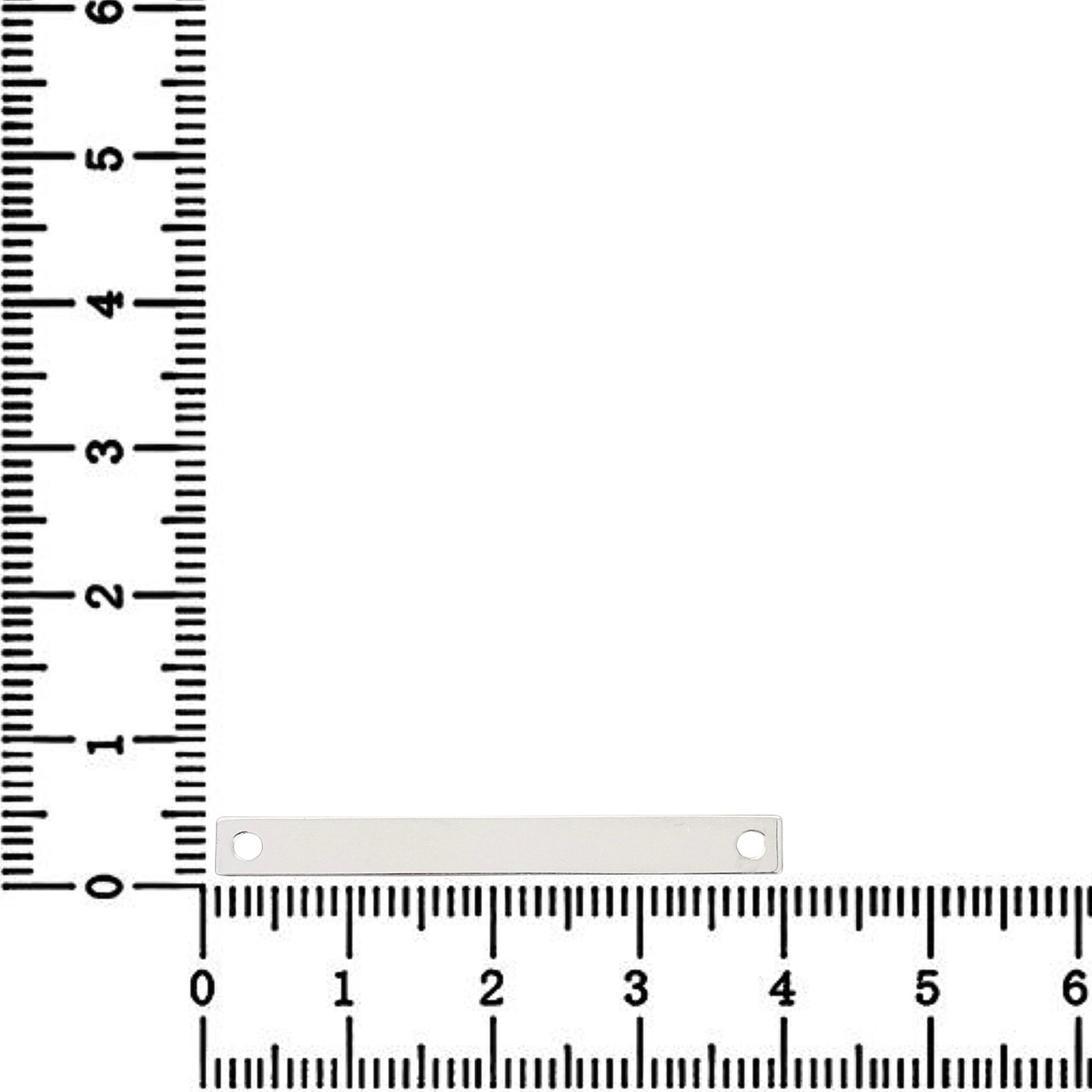 Link Argint - pentru bratara - placuta slim 4cm pentru gravat