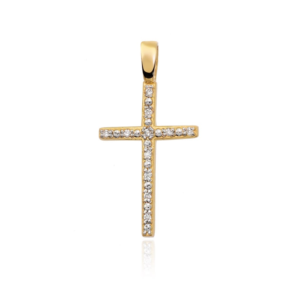 Pandantiv Aur 14K cu Diamante Naturale 0.06 ct