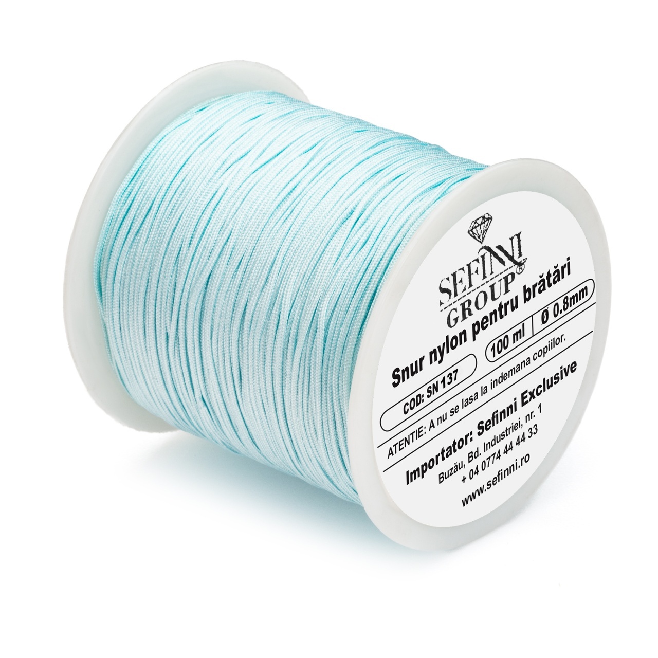 Rola snur 100m x 0.8mm - Baby Blue