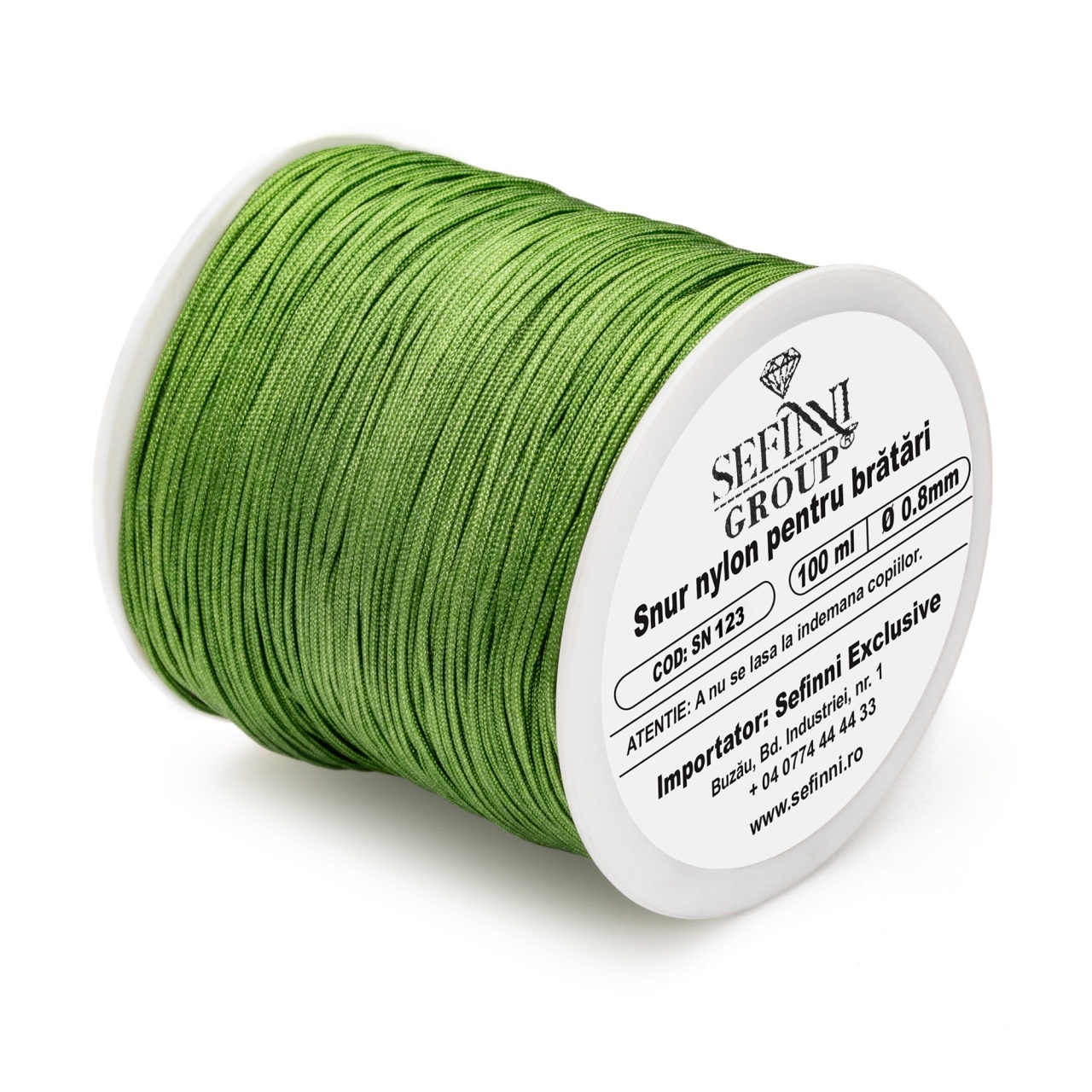Rola snur 100m x 0.8mm - verde army