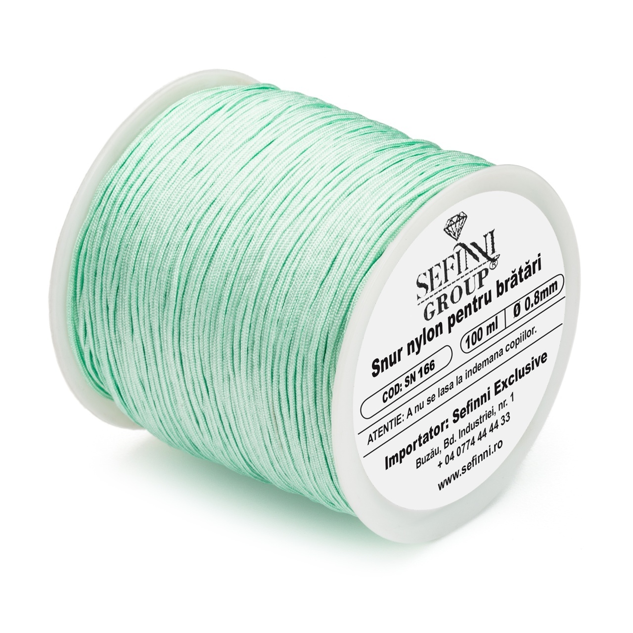 Rola snur 100m x 0.8mm - verde mint