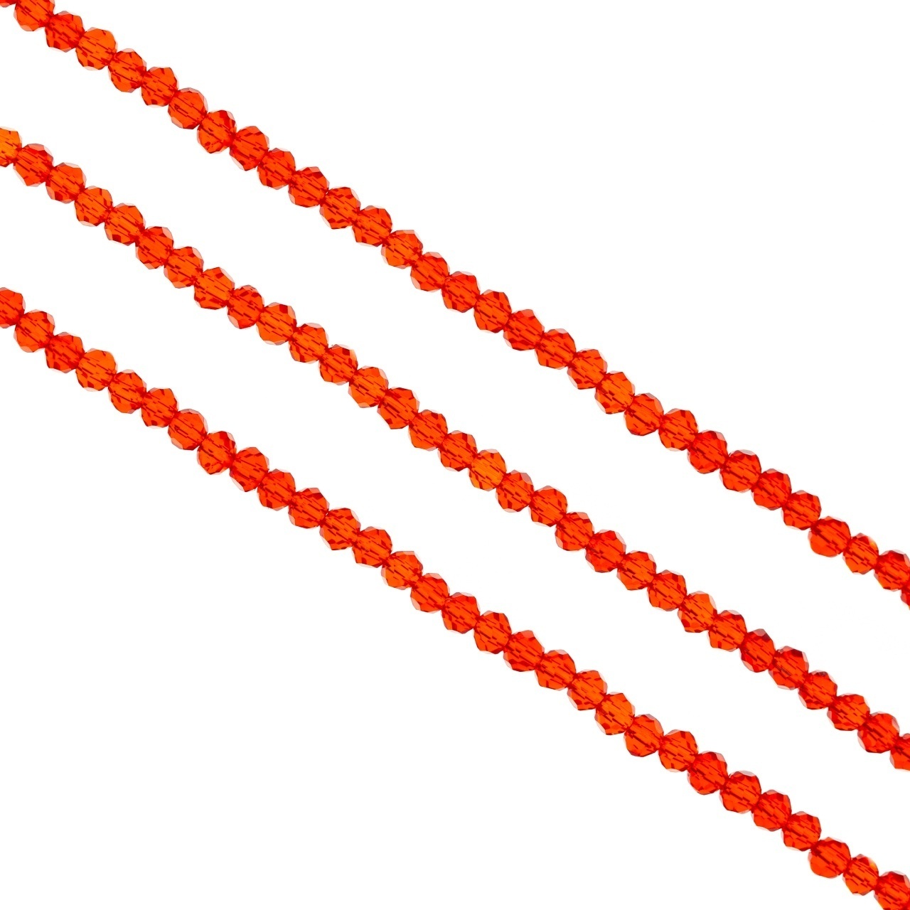 Sirag cristale rondele fatetate 4mm - Rosu transparent