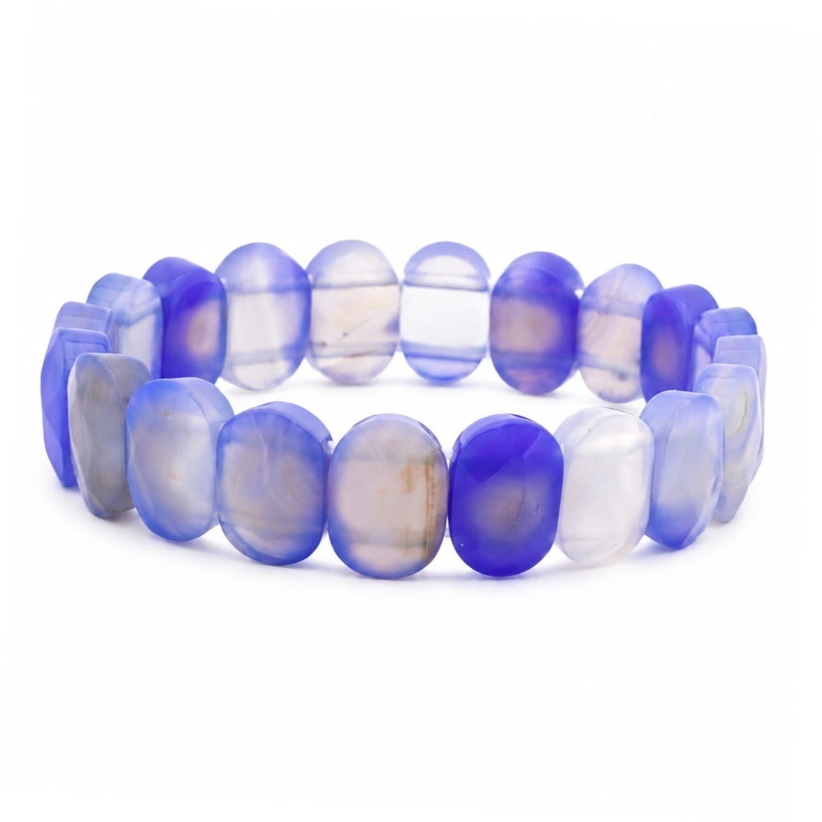 Brățară Elastică cu Agate Blue