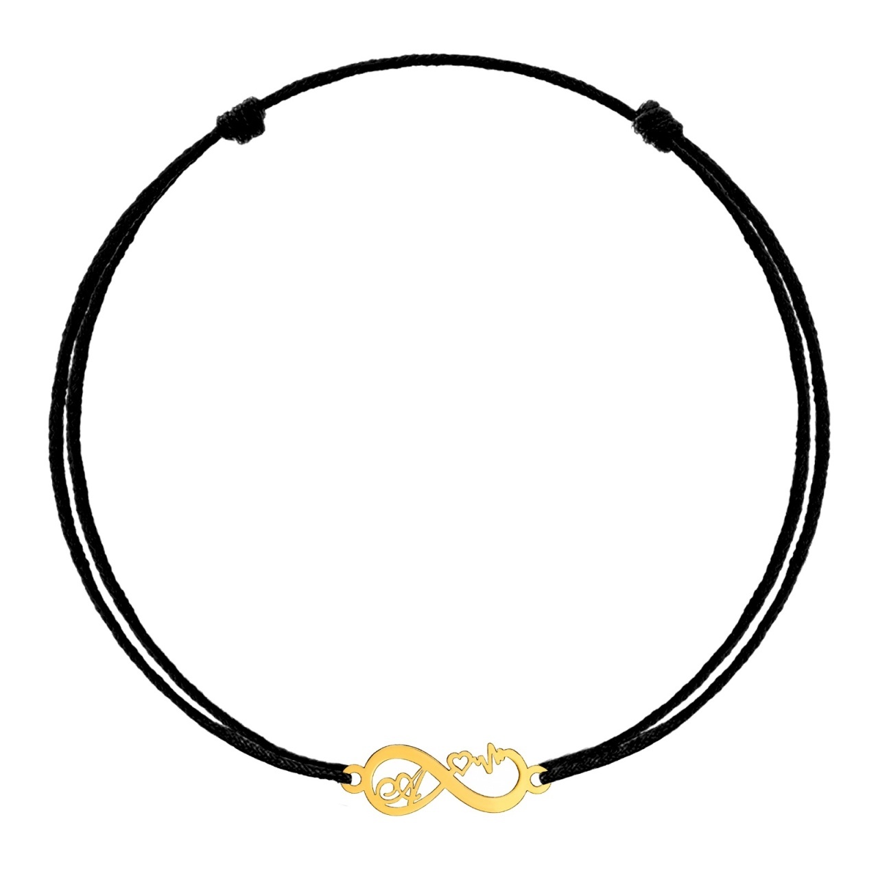 Brățară Infinite Pulse cu inițială din AUR 14K