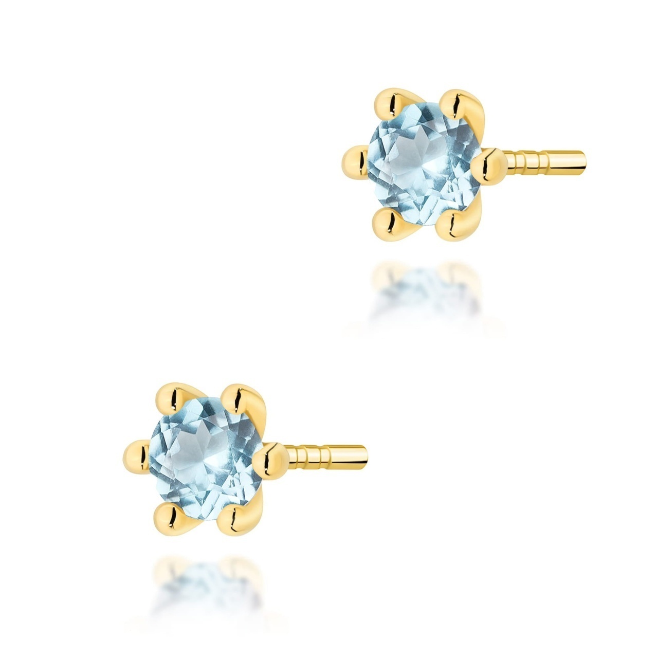 Cercei Aur 14K cu Topaz Swiss 0.15 ct