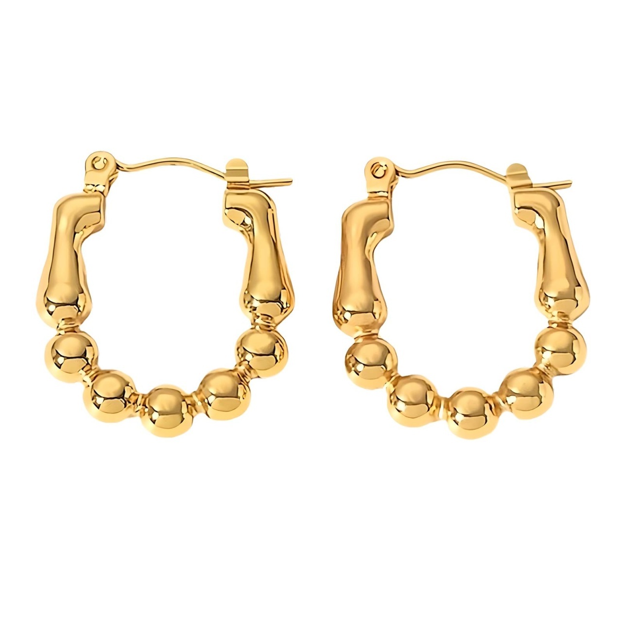 Cercei Dessy din Inox placati cu AUR 18K