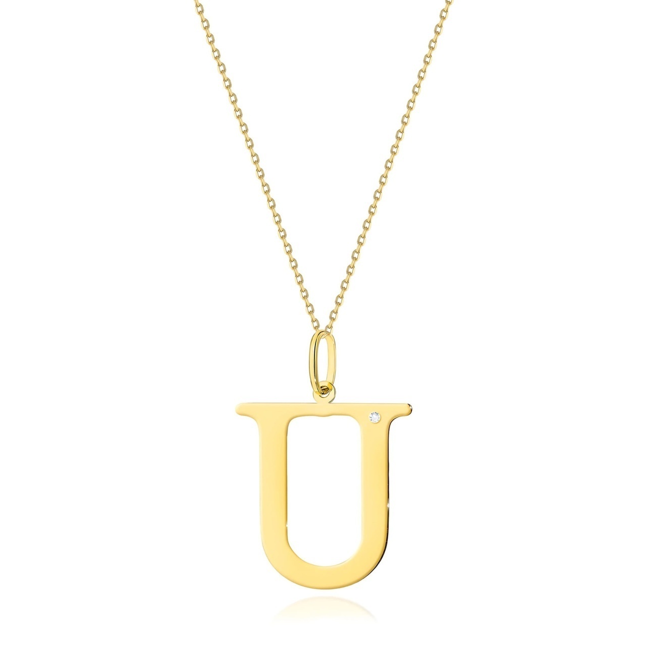 Colier Aur 14K cu Diamant Natural 0.01 ct