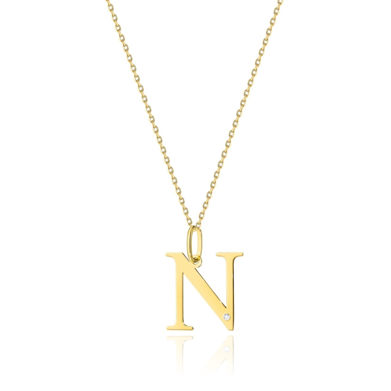 Colier Aur 14K cu Diamant Natural 0.01 ct