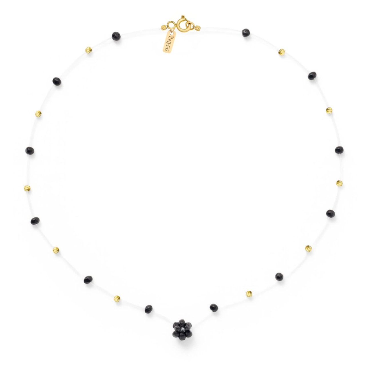 Colier Blacks din AUR 14K cu cristale