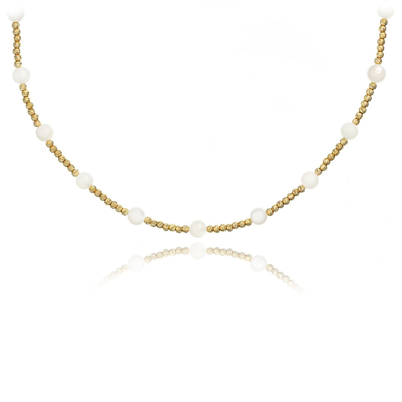 Colier Icon Exclusiv din AUR 14K și Sidef Natural