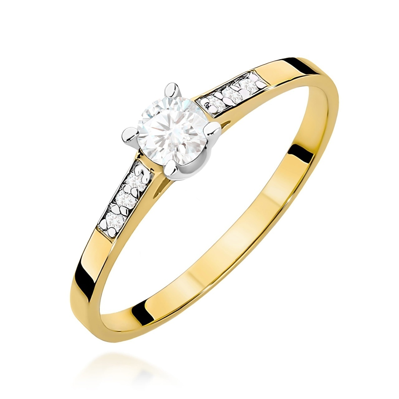 Inel Aur 14K cu Diamante de Laborator 0.21 ct