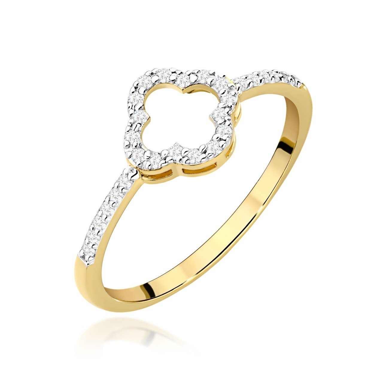 Inel Aur 14K cu Diamante Naturale 0.14 ct