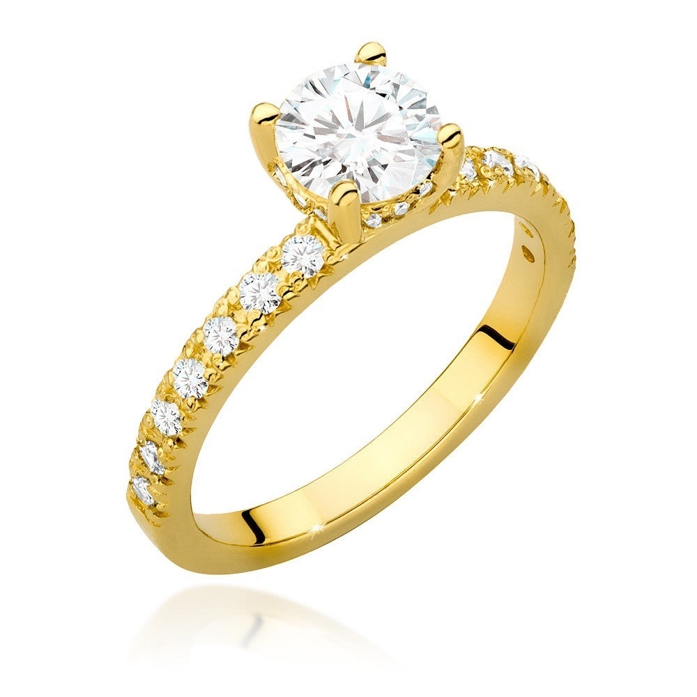 Inel Aur 14K cu Diamante Naturale 0.96 ct