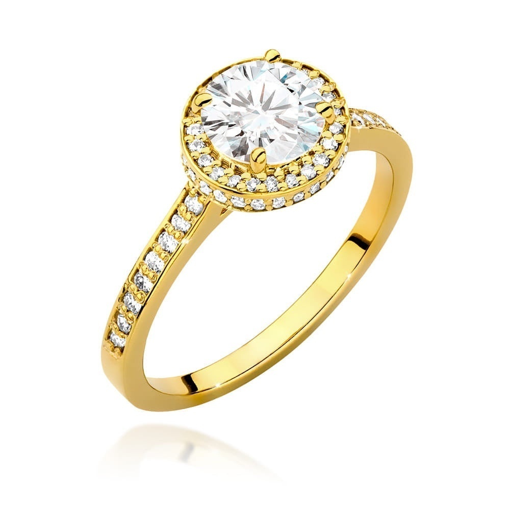Inel Aur 14K cu Diamante Naturale 1.38 ct