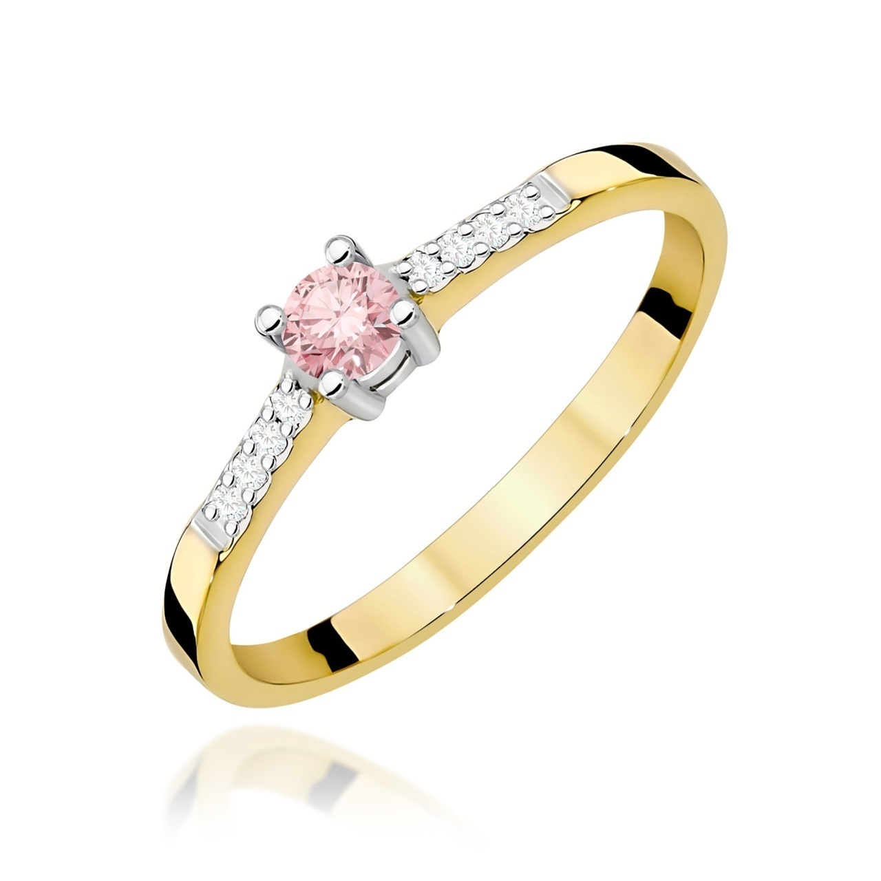 Inel Aur 9K cu Diamante de Laborator 0.22 ct