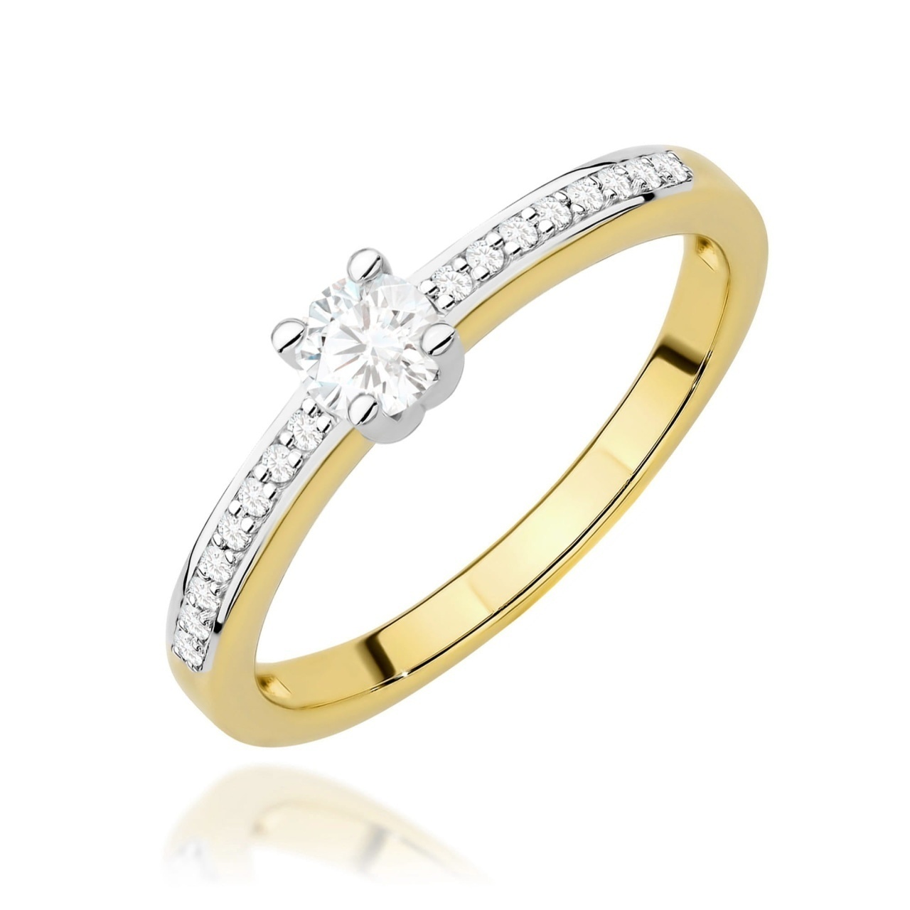 Inel Aur 9K cu Diamante de Laborator 0.28 ct
