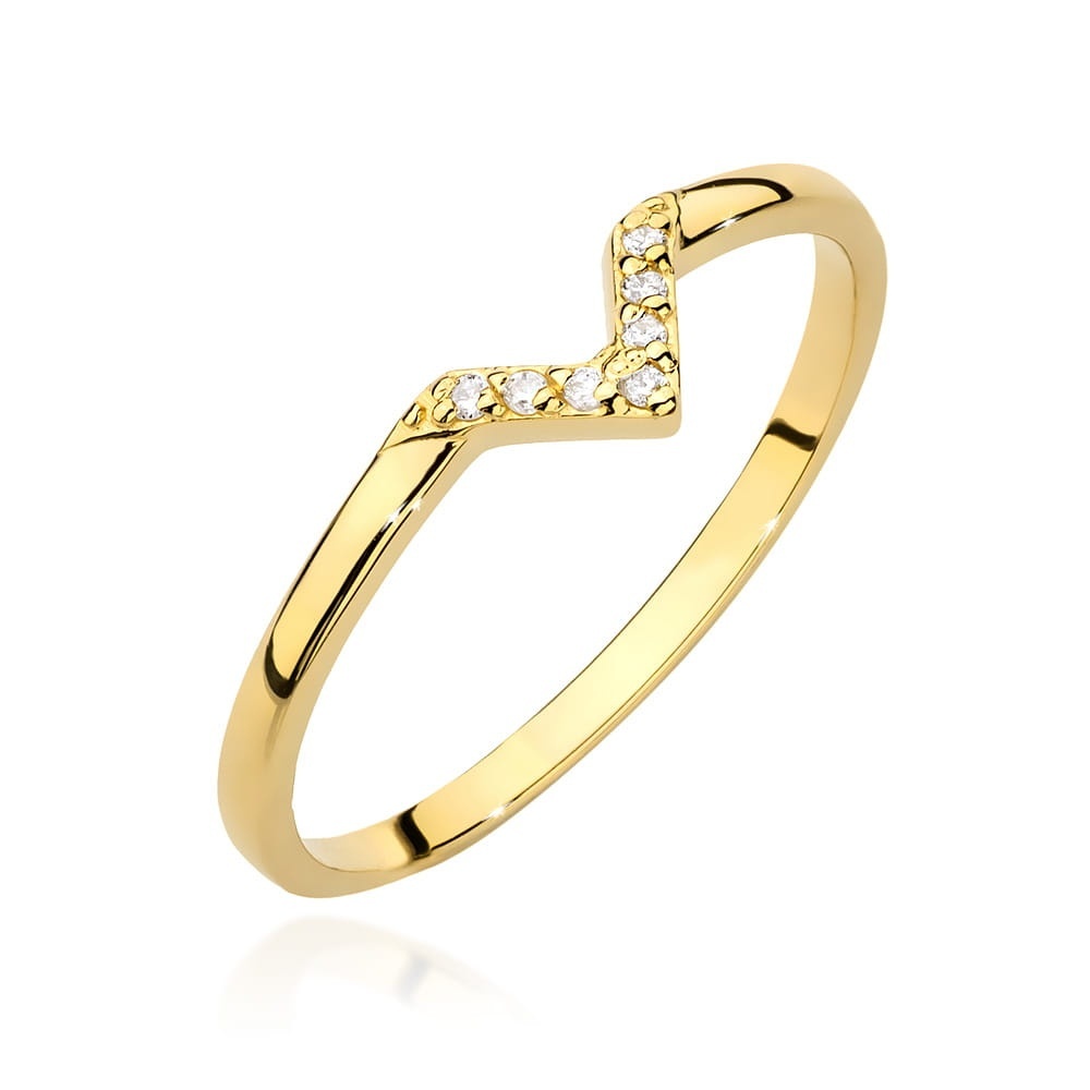Inel Aur 9K cu Diamante Naturale 0.04 ct