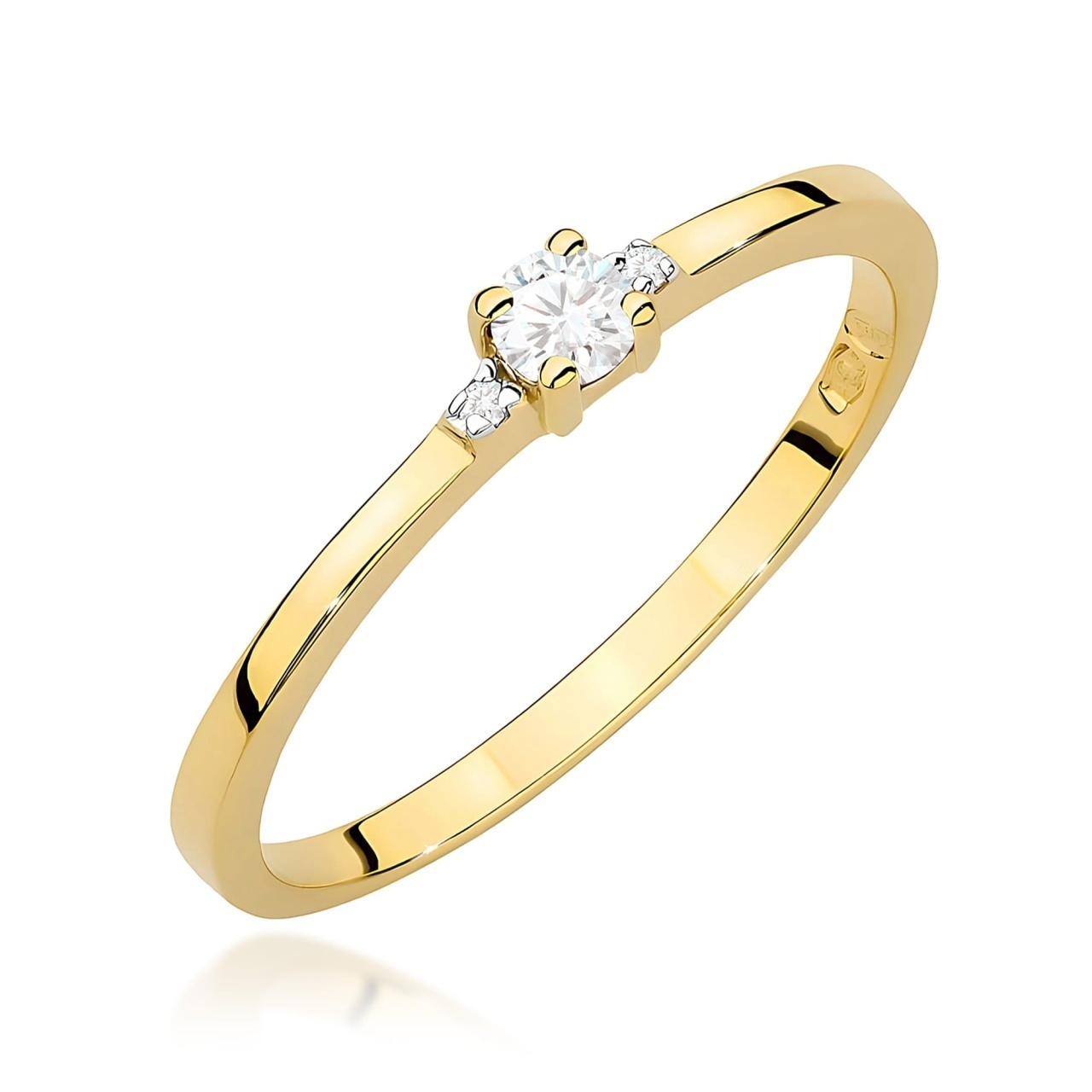 Inel Aur 9K cu Diamante Naturale 0.11 ct