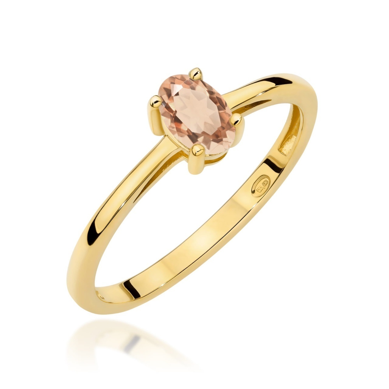 Inel Aur 9K cu Morganit 0.40 ct