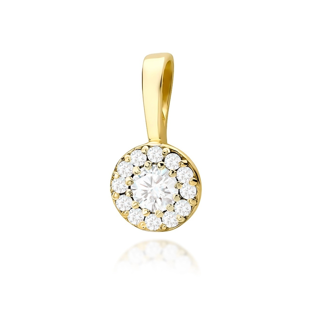 Pandantiv Aur 14K cu Diamante de Laborator 0.22 ct