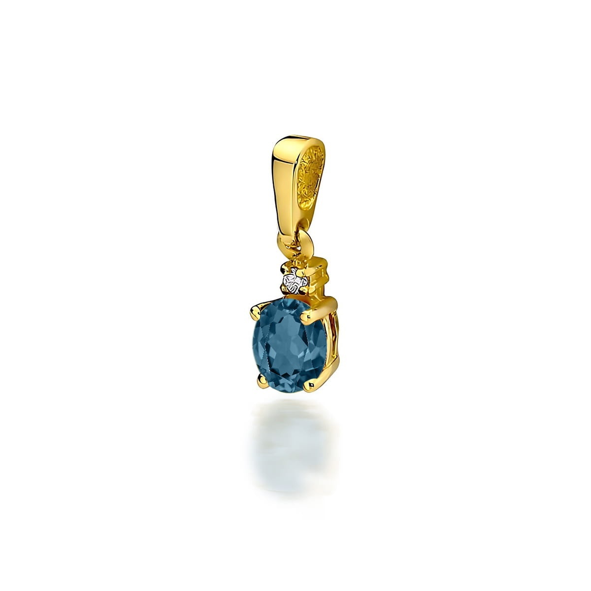 Pandantiv Aur 14K cu Diamante Naturale 0.03 ct