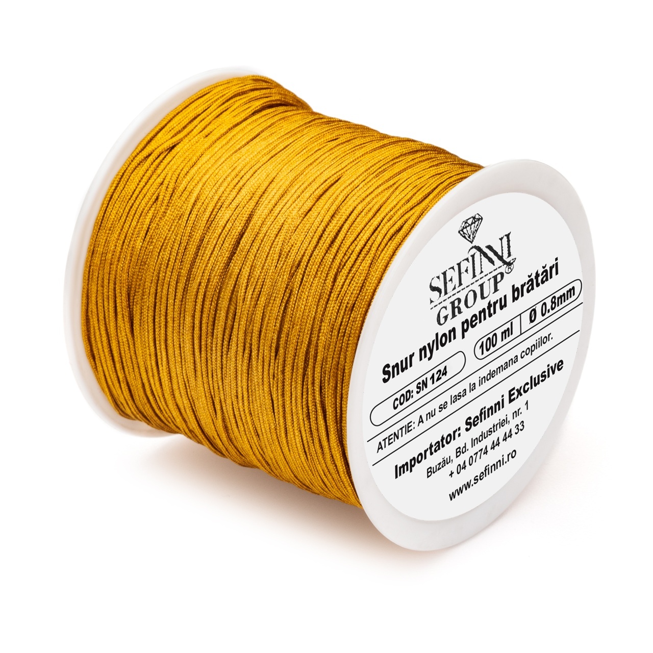 Rola snur 100m x 0.8mm - auriu