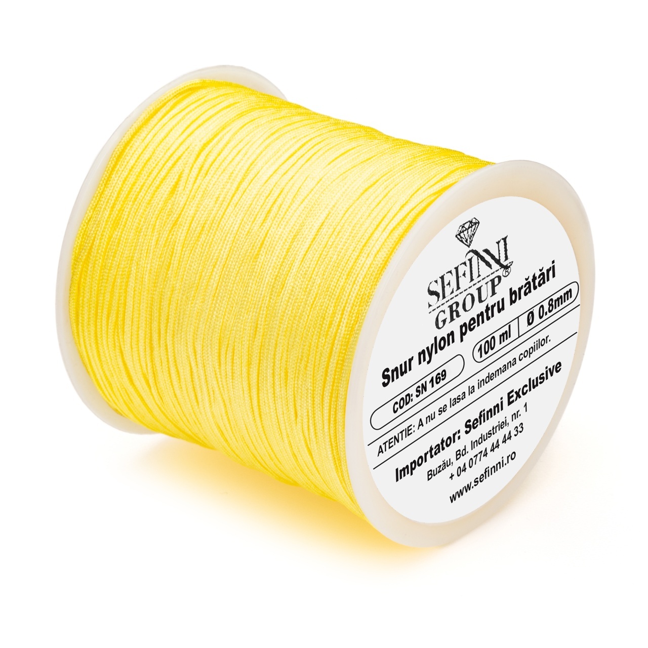 Rola snur 100m x 0.8mm - galben pineapple