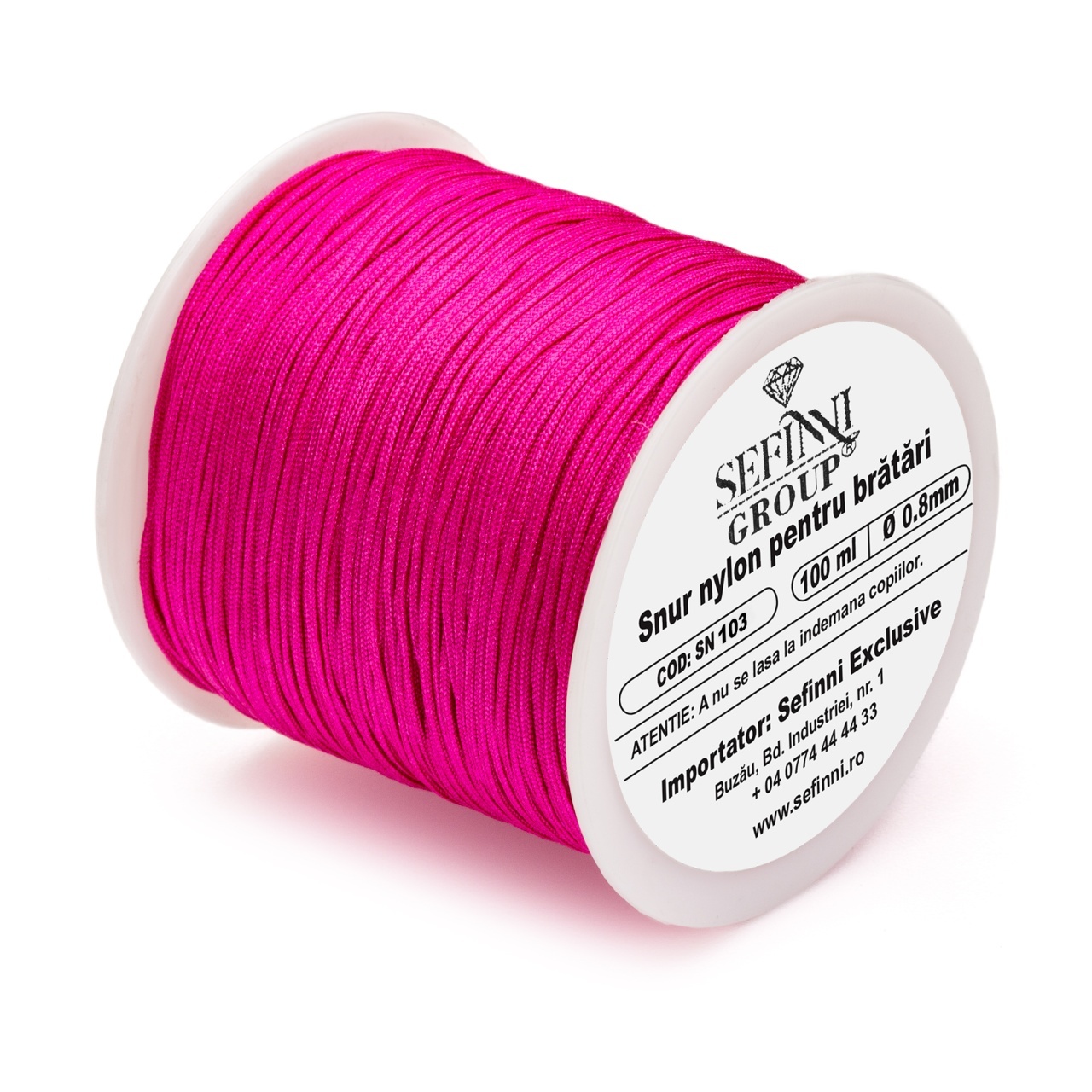 Rola snur 100m x 0.8mm - magenta