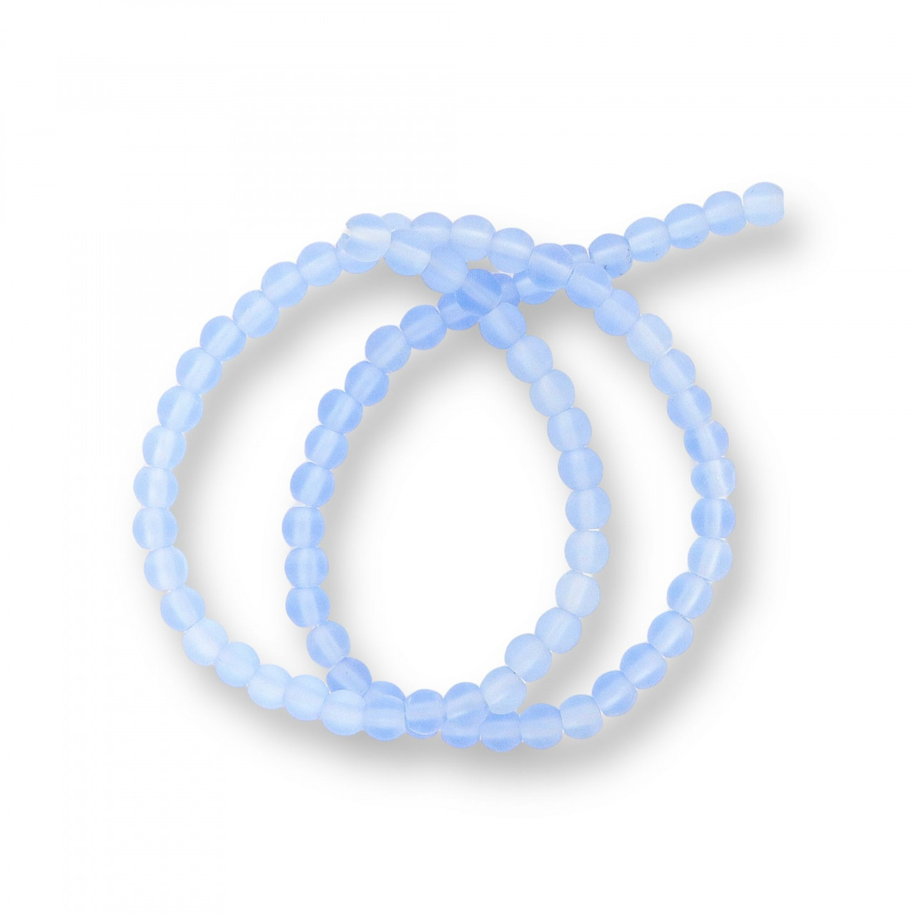 Șirag cristale 4 mm Frosted mat Sky Blue, șirag Aprox 80 buc
