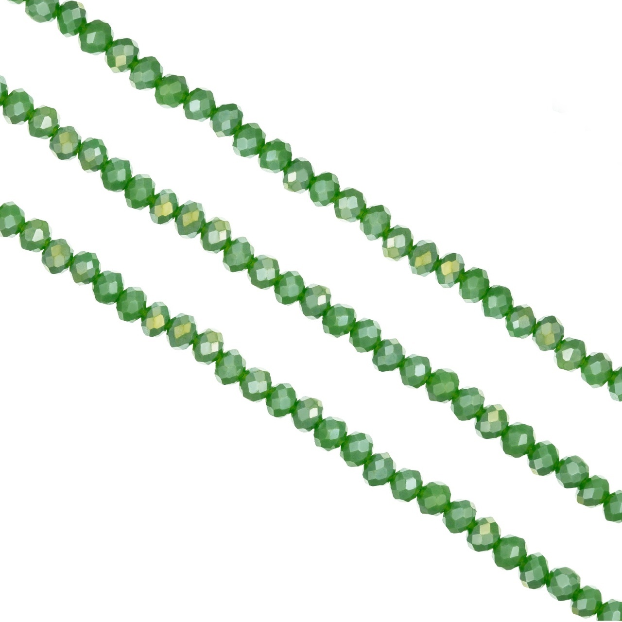 Sirag cristale rondele fatetate 4mm - Verde Pickle AB