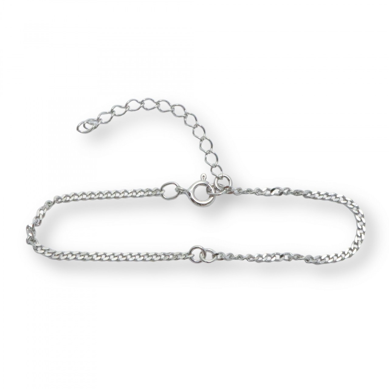 Bratara link 15+4cm platinum