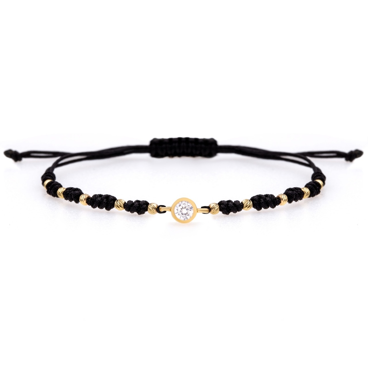 Bratara Magic Knot cu bile din aur 14K