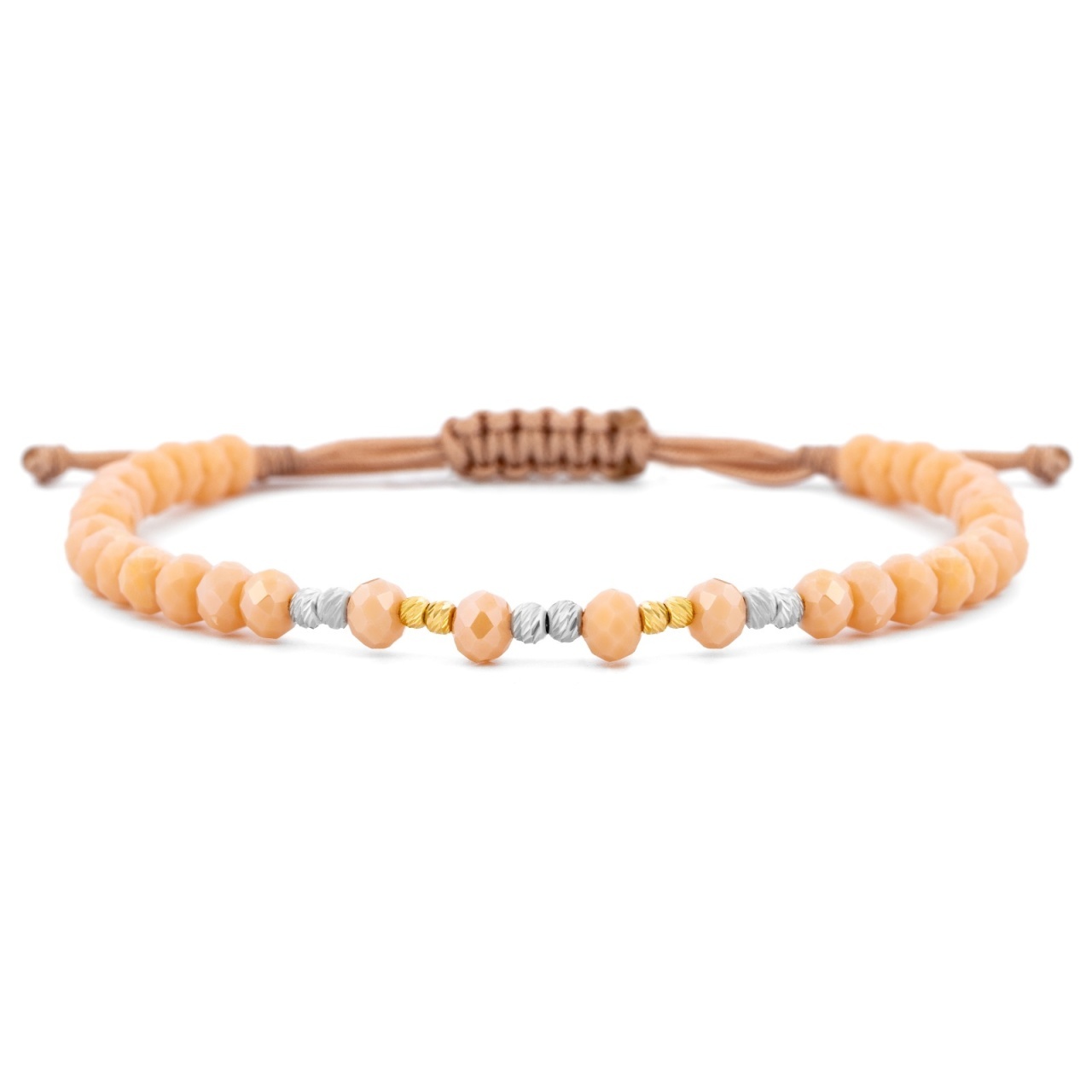 Bratara Mixa Silver&Gold cu bile din aur si argint