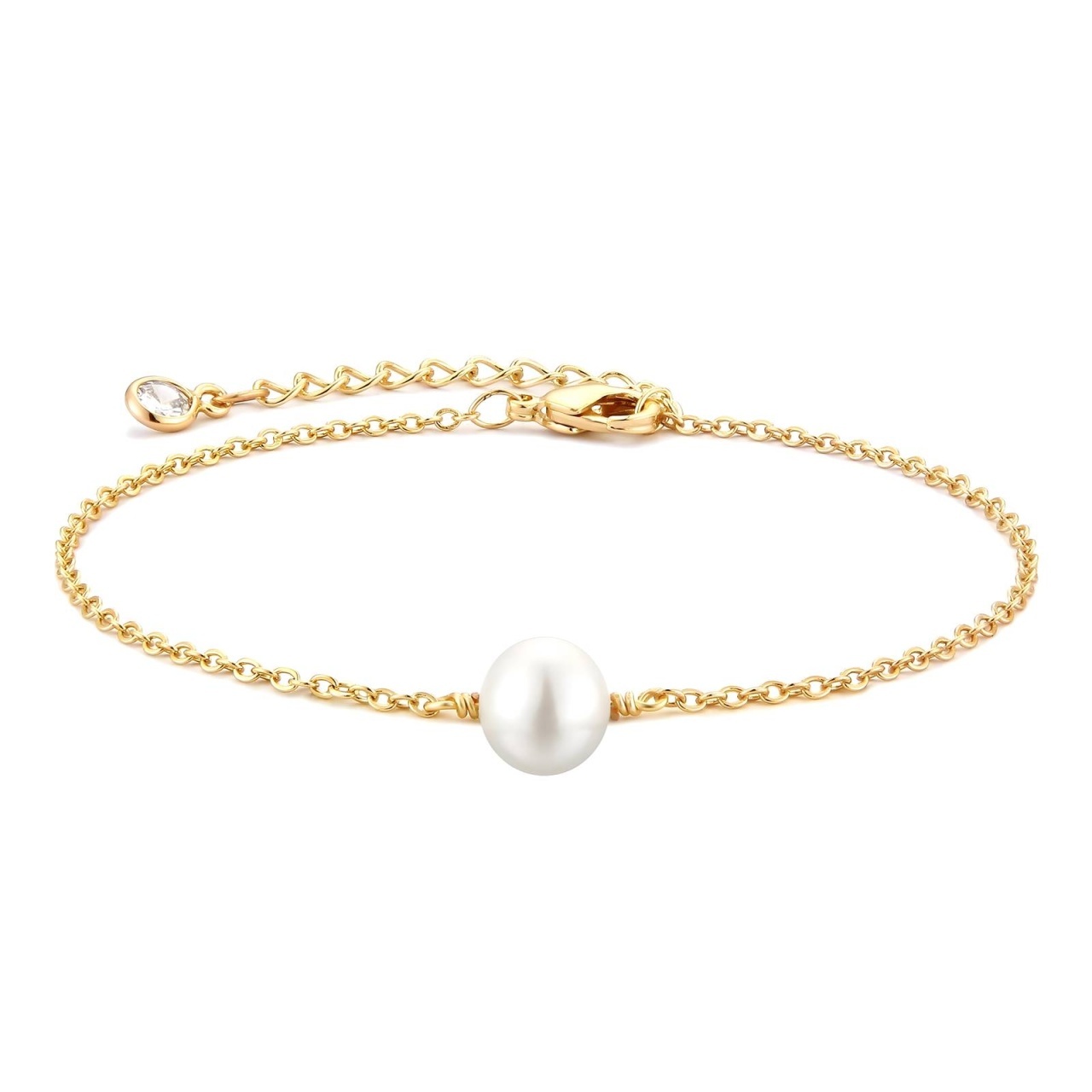 Bratara Pearly din Inox placata cu AUR 18K
