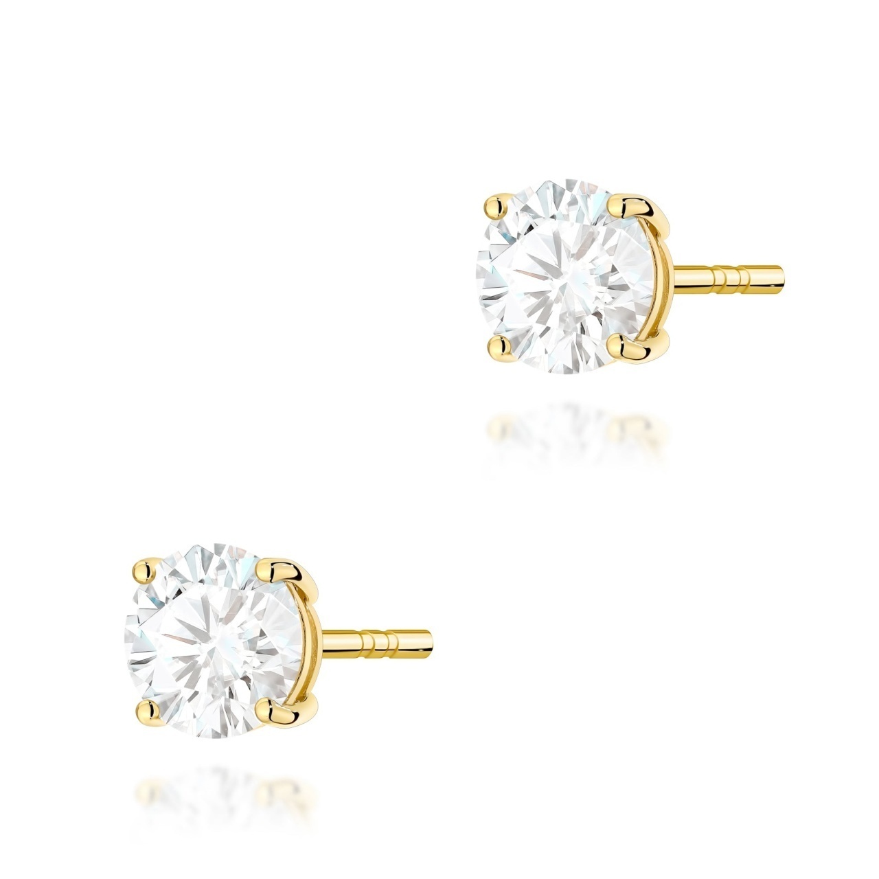 Cercei Aur 14K cu Diamant de Laborator 1.00 ct